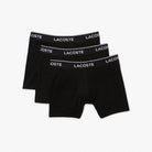 Lacoste Men's Stretch Cotton Boxer Briefs 3 Pack- Black