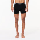 Lacoste Men's Stretch Cotton Boxer Briefs 3 Pack- Black