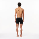 Lacoste Men's Stretch Cotton Boxer Briefs 3 Pack- Black