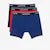 Lacoste Men's Stretch Cotton Boxer Briefs 3 Pack- Navy Blue / Red / Blue