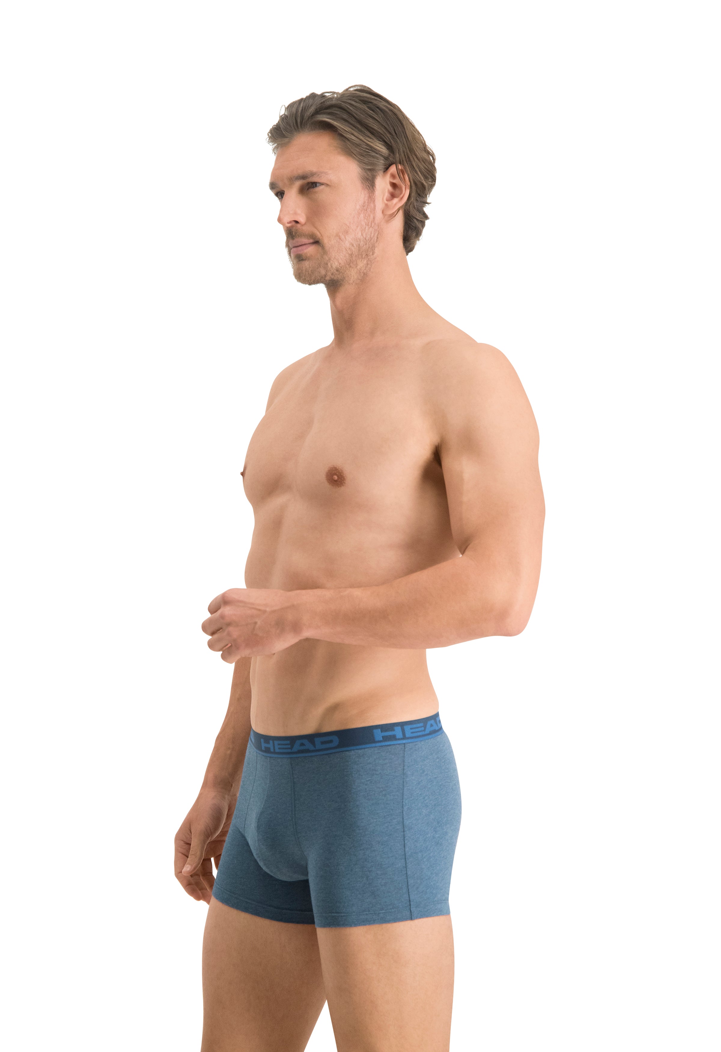 Head Mens 2 Pack Cotton Stretch Boxer Briefs - Blue Heaven Underwear