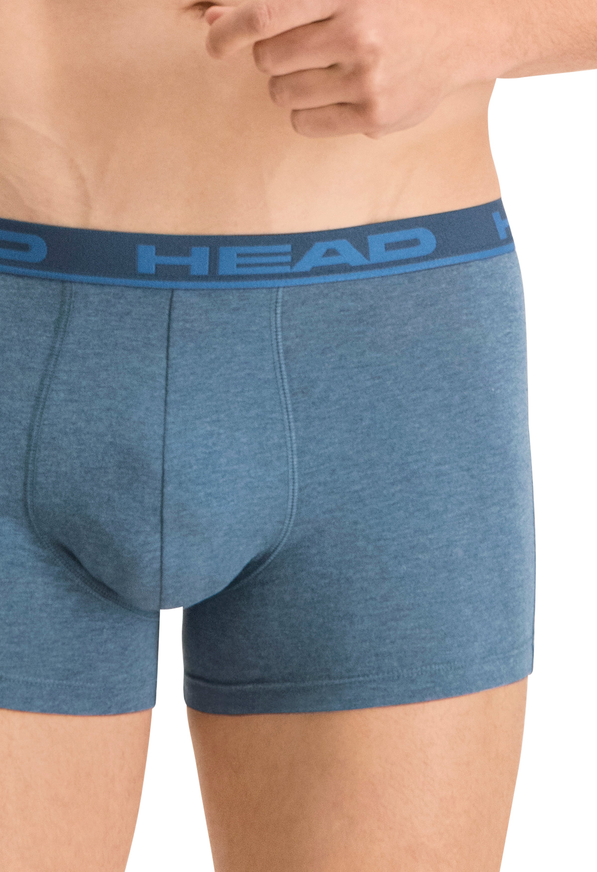 Head Mens 2 Pack Cotton Stretch Boxer Briefs - Blue Heaven Underwear