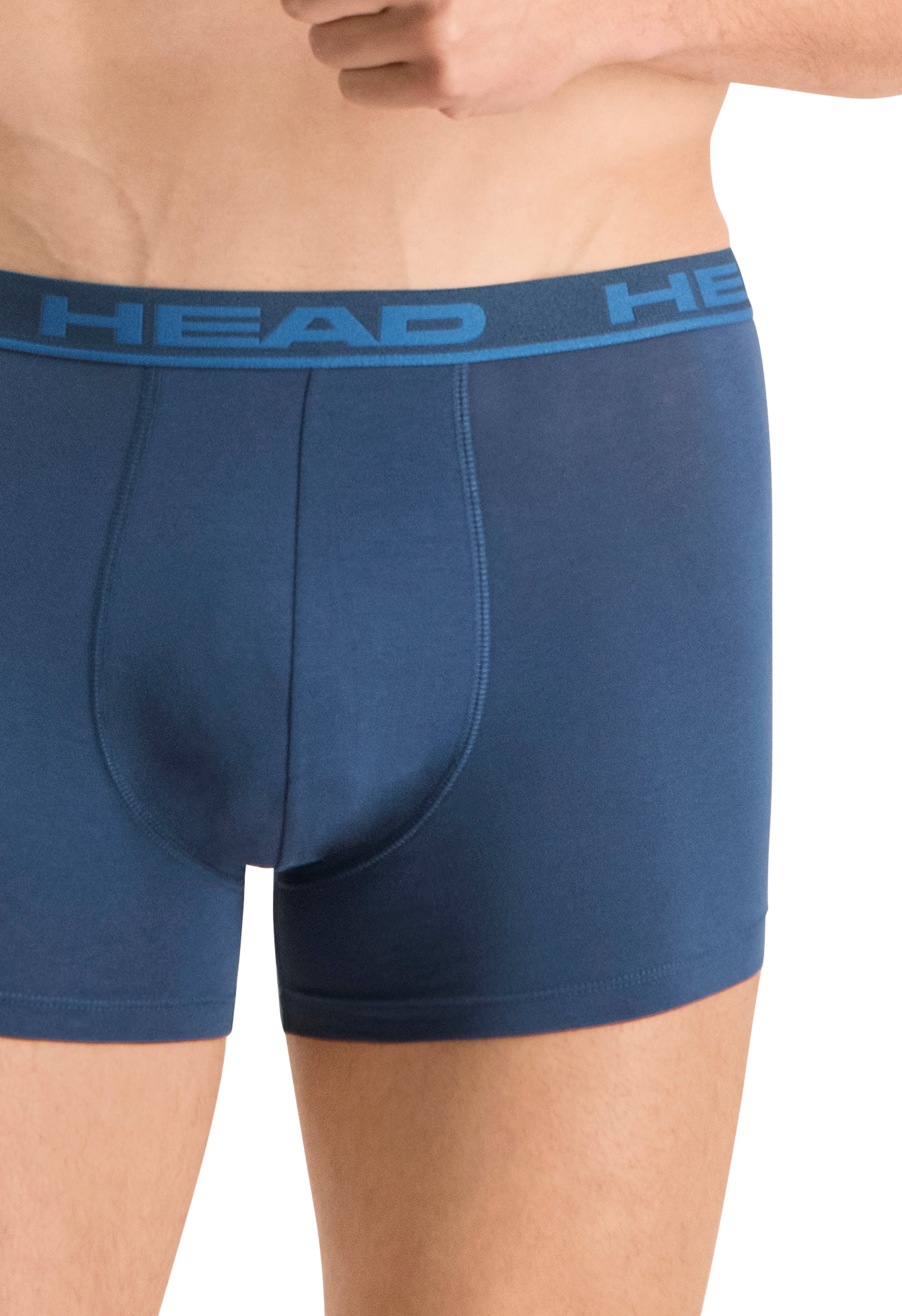 Head Mens 2 Pack Cotton Stretch Boxer Briefs - Blue Heaven Underwear