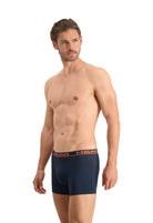 Head Mens 2 Pack Cotton Stretch Boxer Briefs - Peacoat/Orange Pants