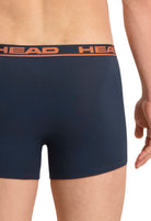 Head Mens 2 Pack Cotton Stretch Boxer Briefs - Peacoat/Orange Pants