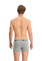 Head Mens 2 Pack Cotton Stretch Boxer Briefs -Middle Grey Melange