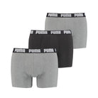 PUMA Men's Everyday Boxers 3 Pack - Grey Combination