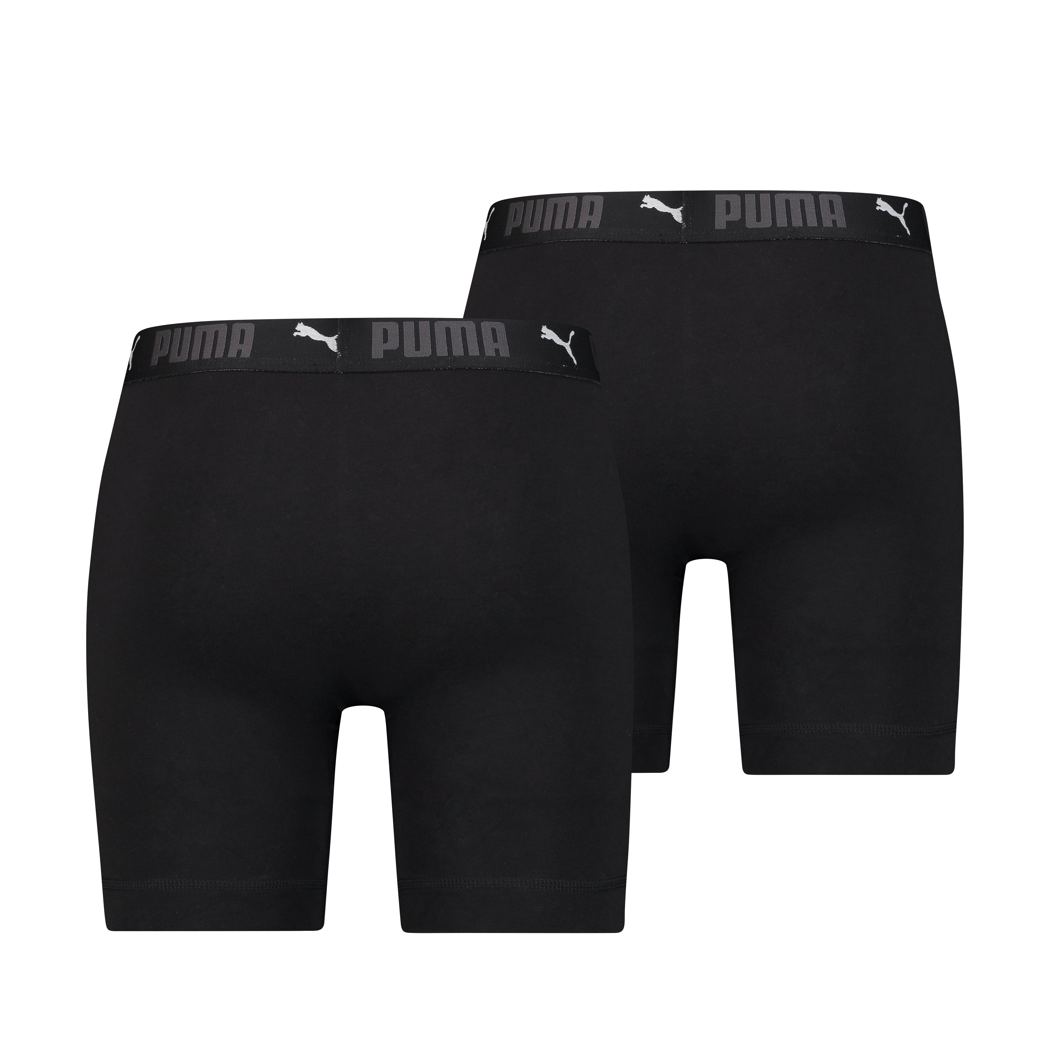 Puma Sports Cotton 2 Pack Long Boxers - Black