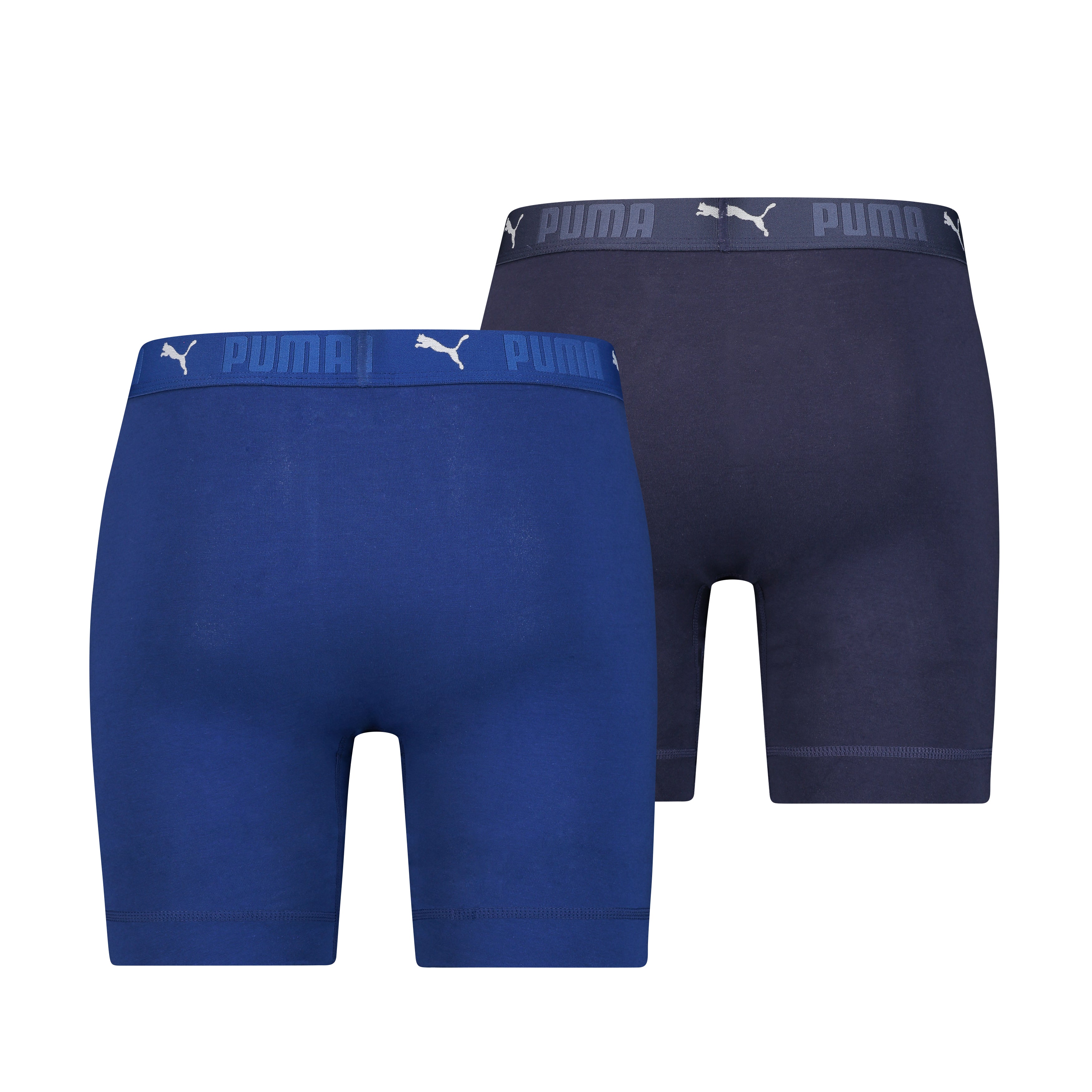 Puma Sports Cotton 2 Pack Long Boxers - Blue