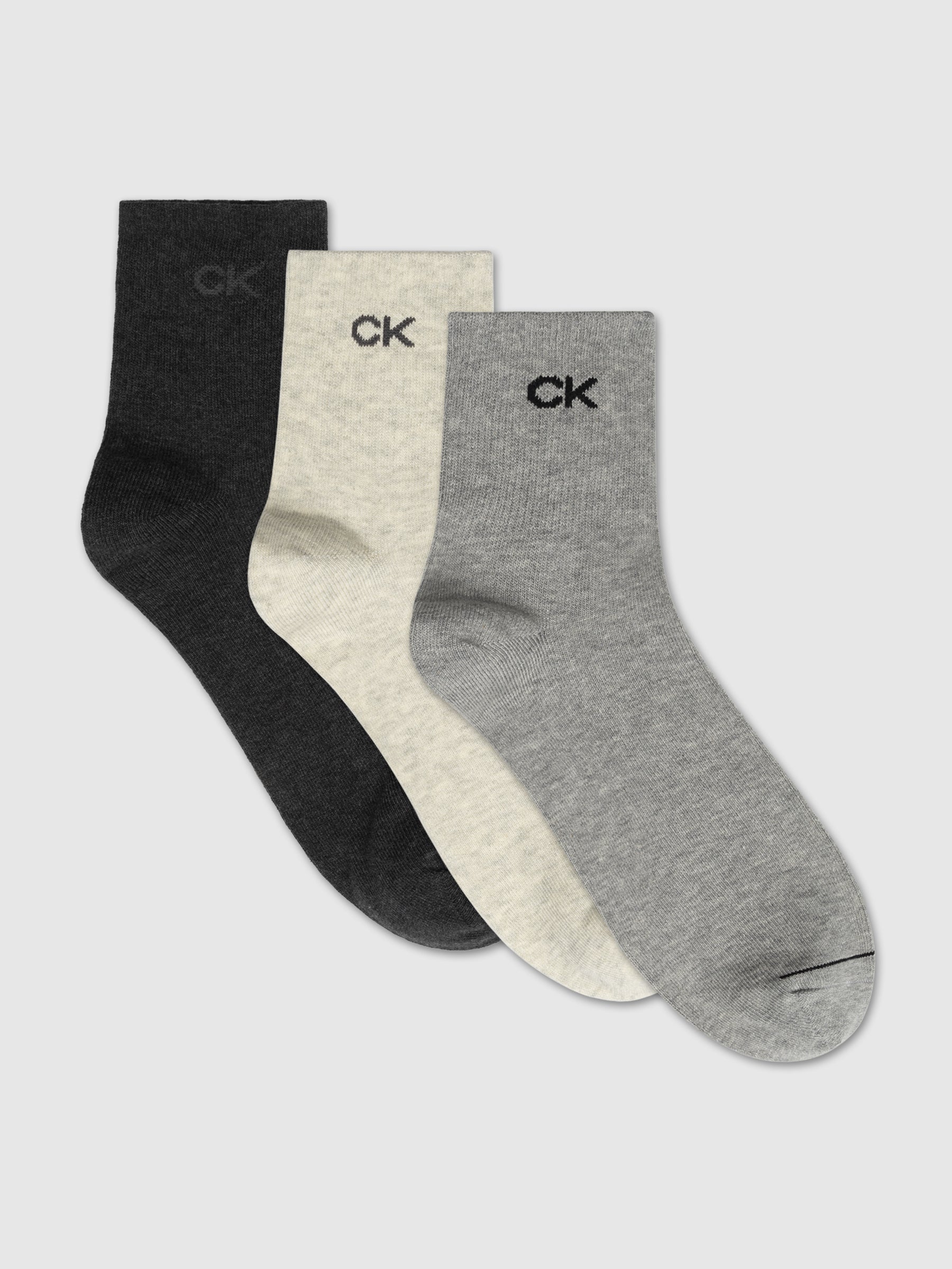 Calvin Klein 3 Pack Short Socks - One Size