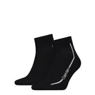 Calvin Klein Men's Quarter Socks 2 Pack Logo Line