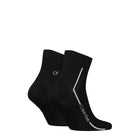 Calvin Klein Men's Quarter Socks 2 Pack Logo Line