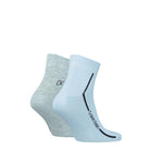 Calvin Klein Men's Quarter Socks 2 Pack Logo Line