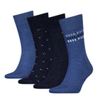 Tommy Hilfiger Men 4 Pack Tin Gift Box Crew Socks - Jeans