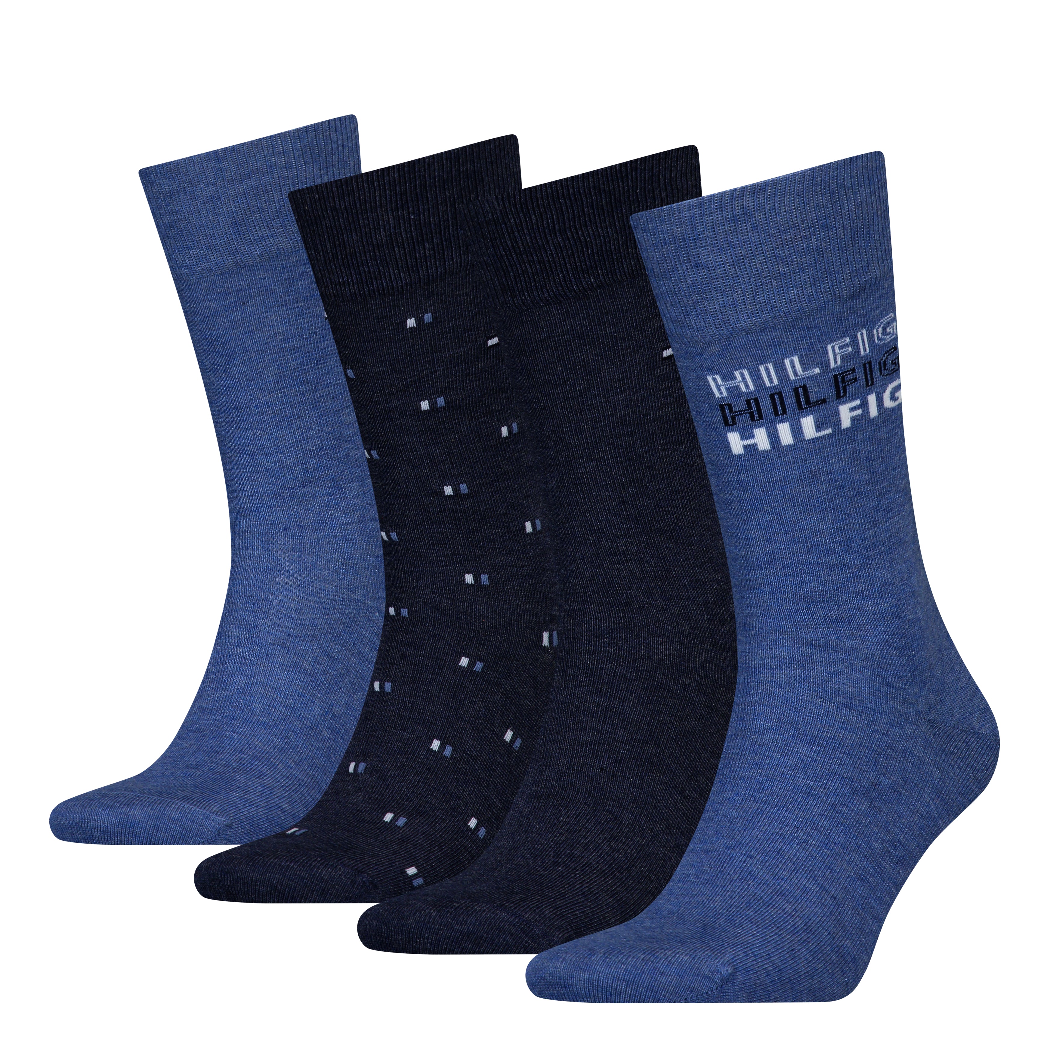 Tommy Hilfiger Men 4 Pack Tin Gift Box Crew Socks - Jeans