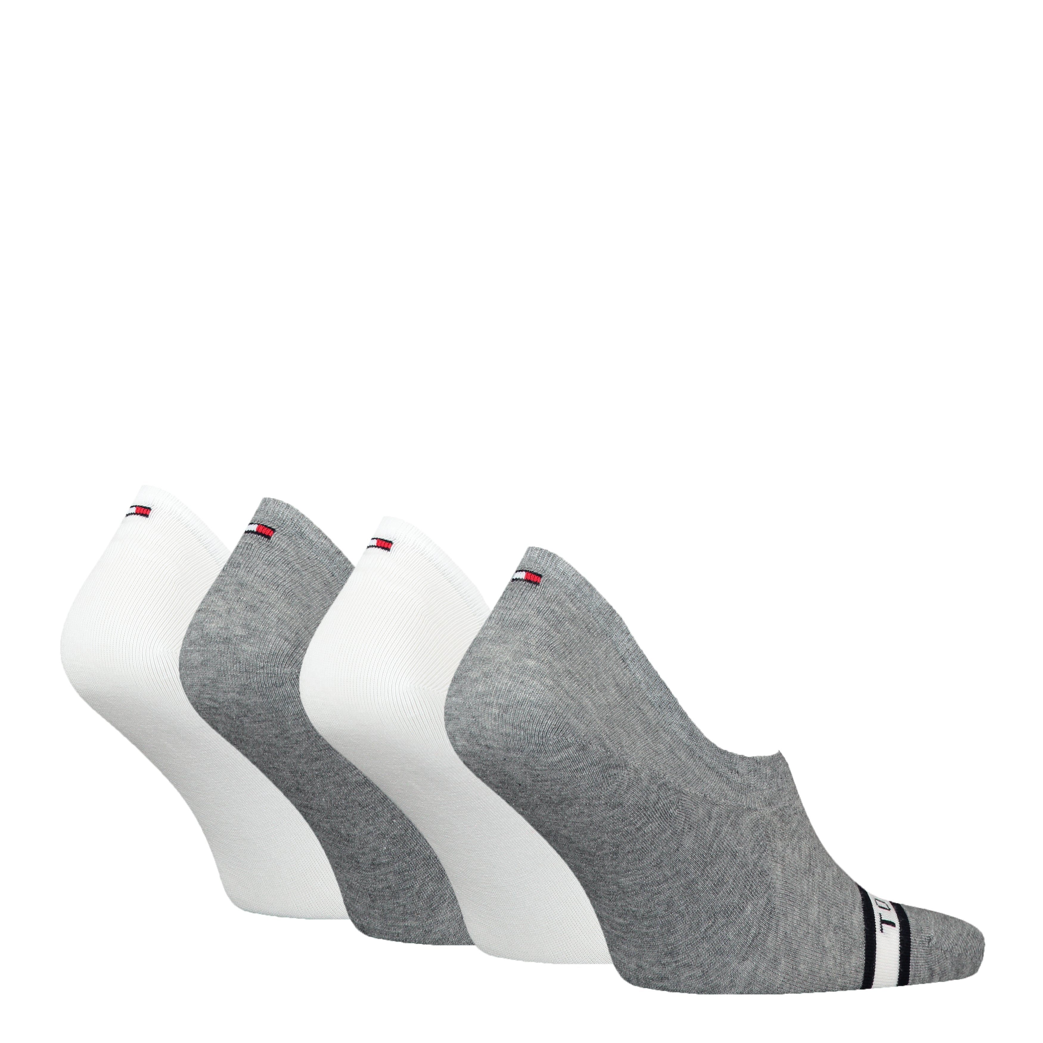 Tommy Hilfiger Men 4 Pack Footie Tin Gift Box Socks (Grey)