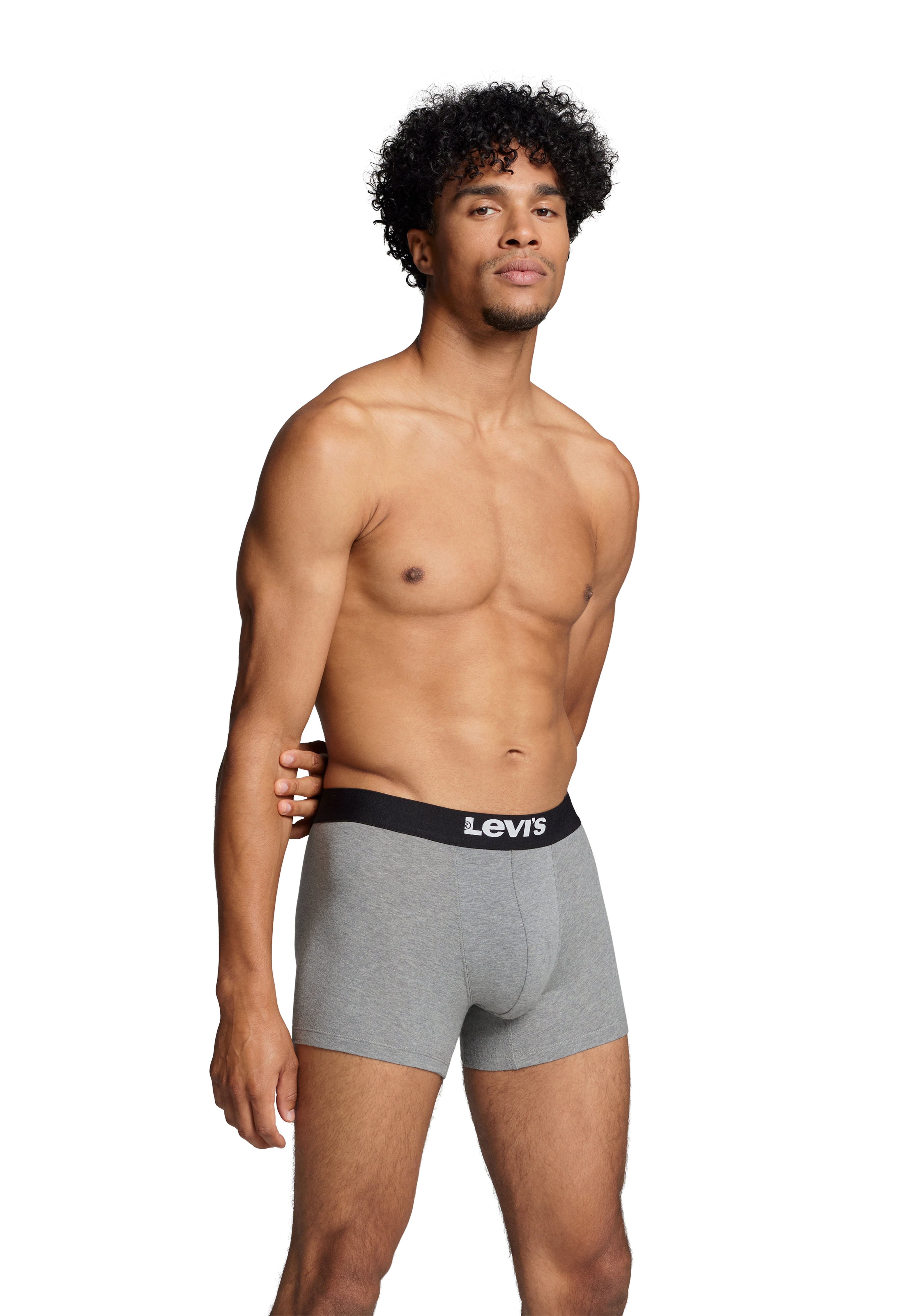 Levi's 2 pack Solid Organic Cotton Boxer Briefs - Grey Melange