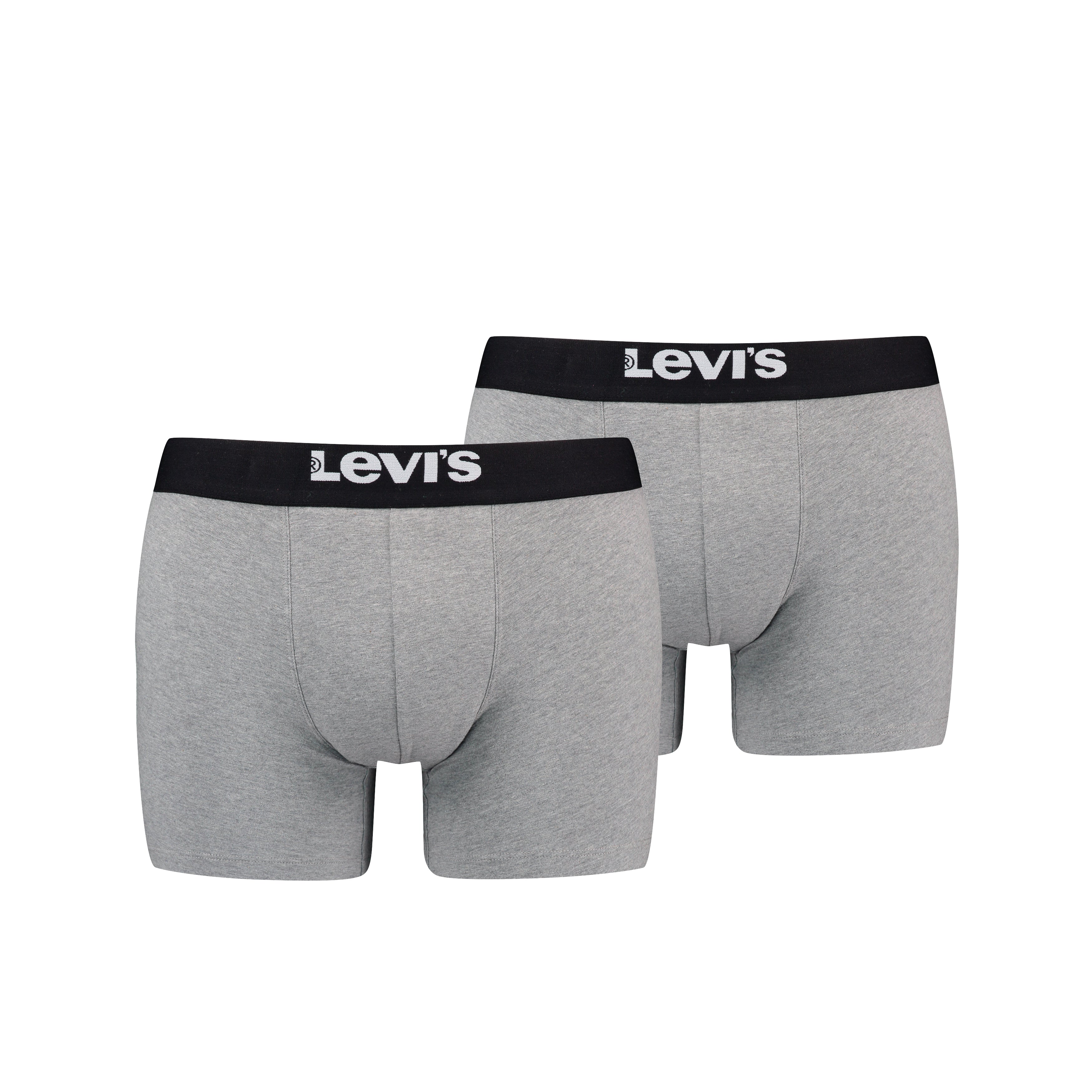 Levi's 2 pack Solid Organic Cotton Boxer Briefs - Grey Melange