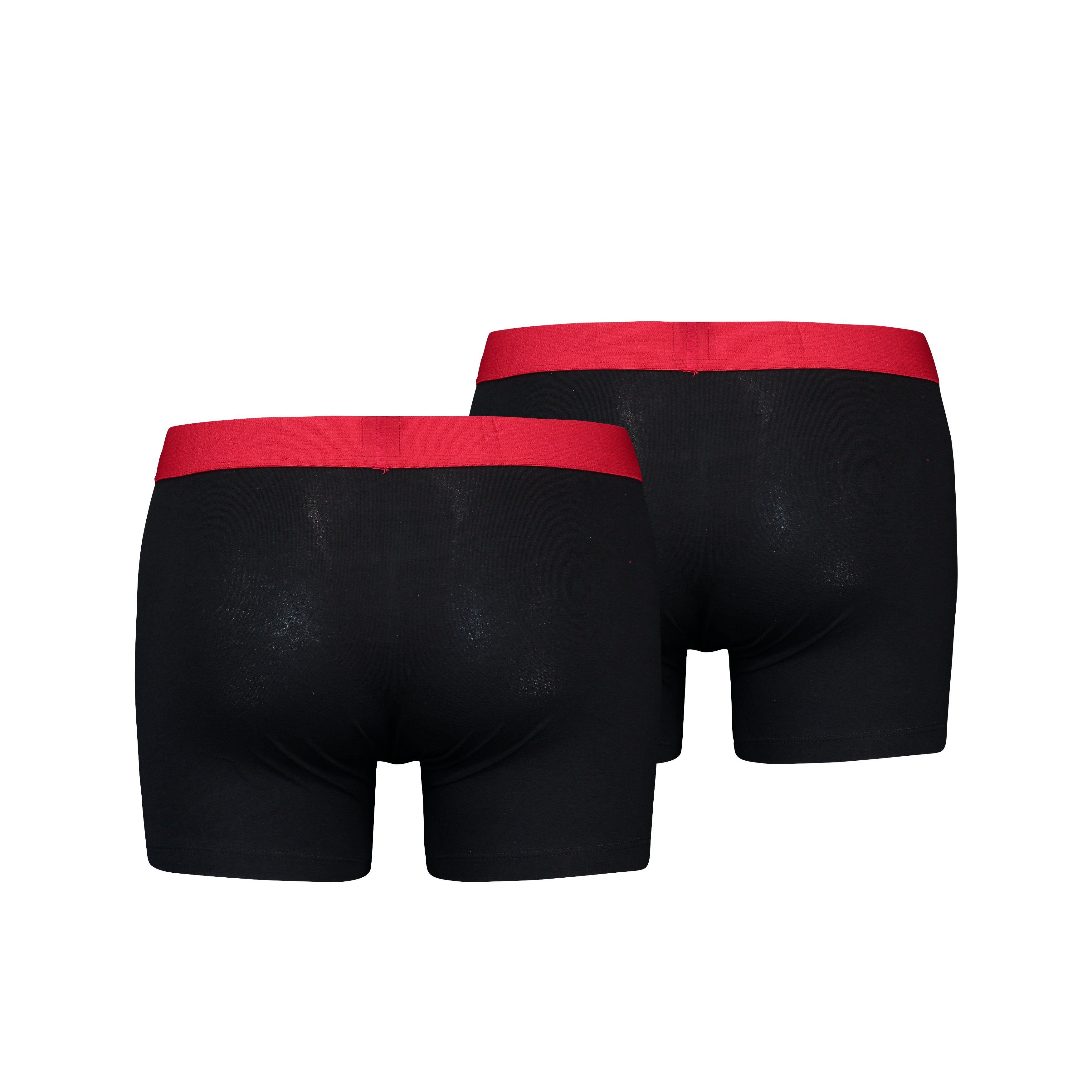 Levi's 2 pack Solid Organic Cotton Boxer Briefs - Black/Red