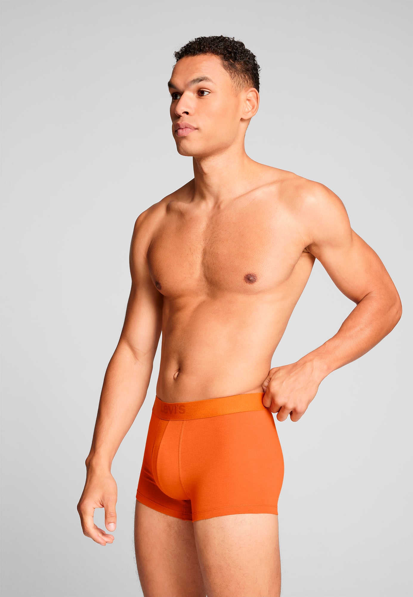 Levi's 2 pack Solid Organic Trunks - Orange / Navy