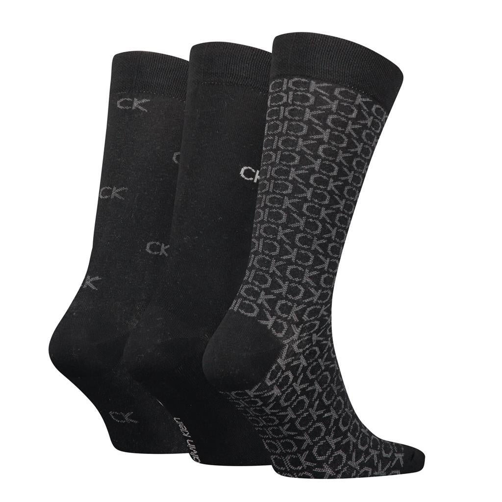 Calvin Klein Box of 3 Pairs Of Socks With Logo - Black - Gift Pack