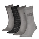 Calvin Klein 4 Pairs Of Socks Box With All Over Logo - Grey Combo - Gift Pack