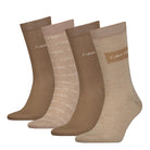 Calvin Klein 4 Pairs Of Socks Box With All Over Logo - Caramel - Gift Pack