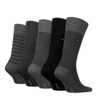 Tommy Hilfiger Men Socks 5 Pack Gift Box - Birds Eye (Grey Melange)