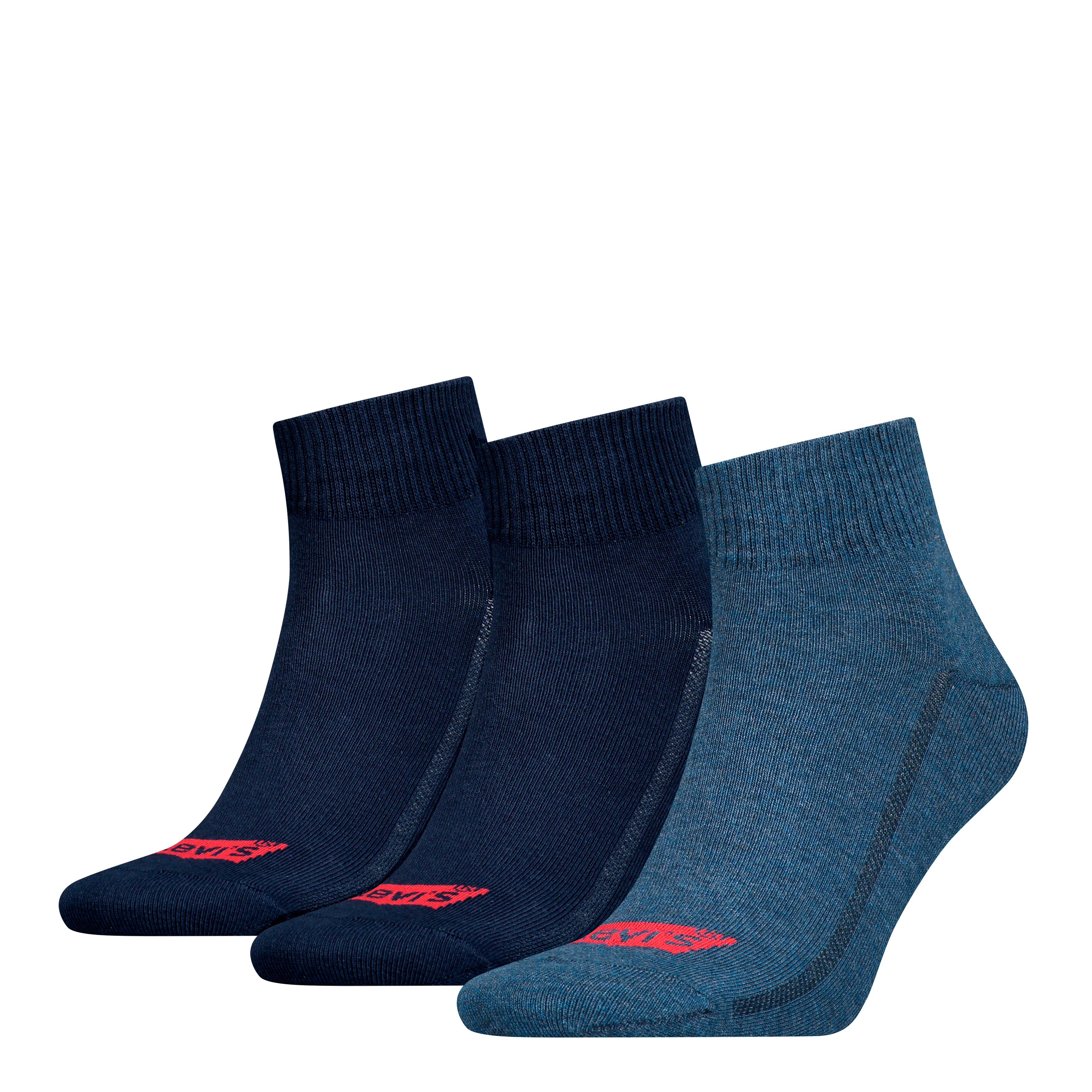 Levi's Mid Cut Batwing Logo 3 Pack Recycled Cotton Socks