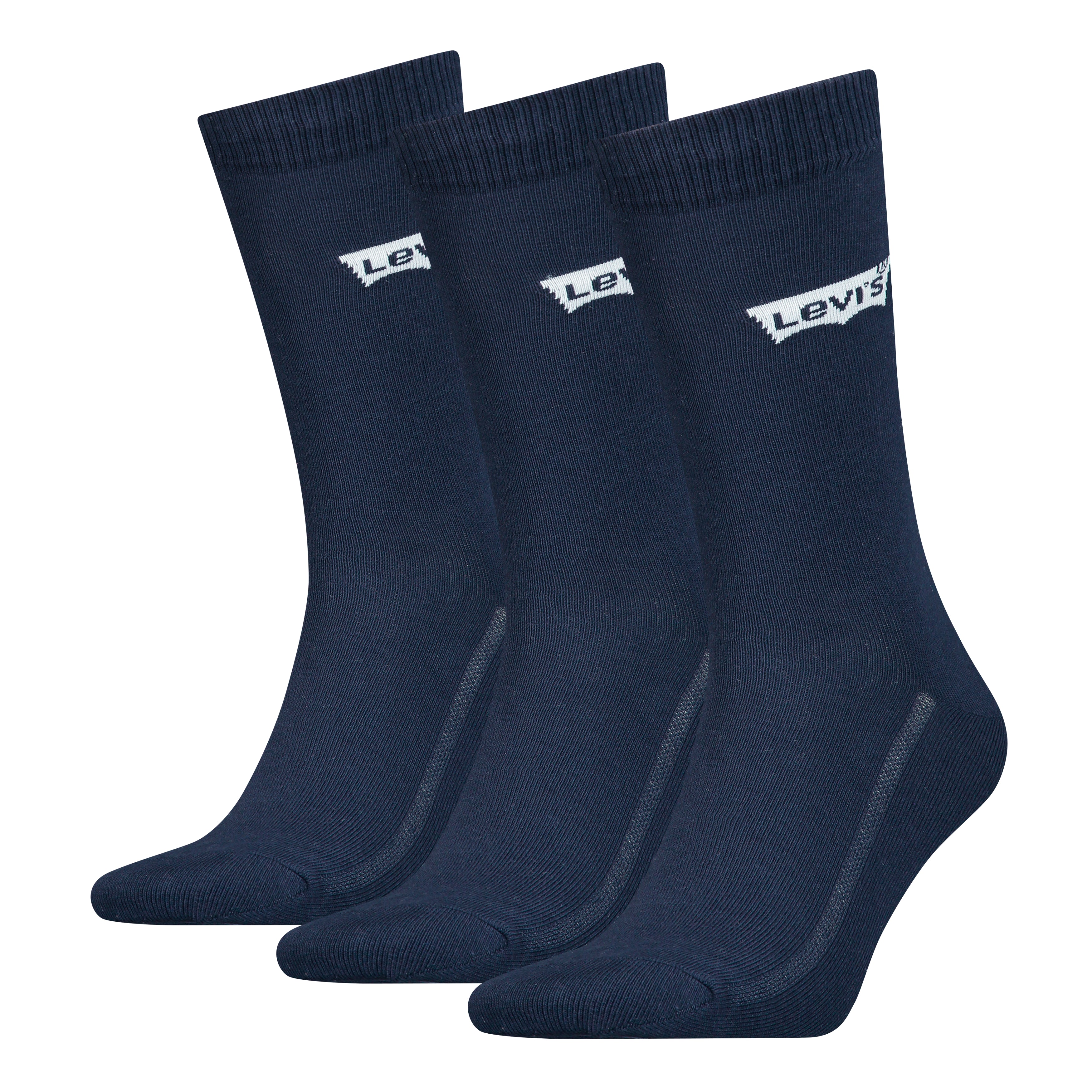 Levi's Regular Cut Batwing Logo 3 Pack Recycled Cotton Socks