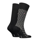 Tommy Hilfiger Men Socks 2 Pack Graphic (Black)