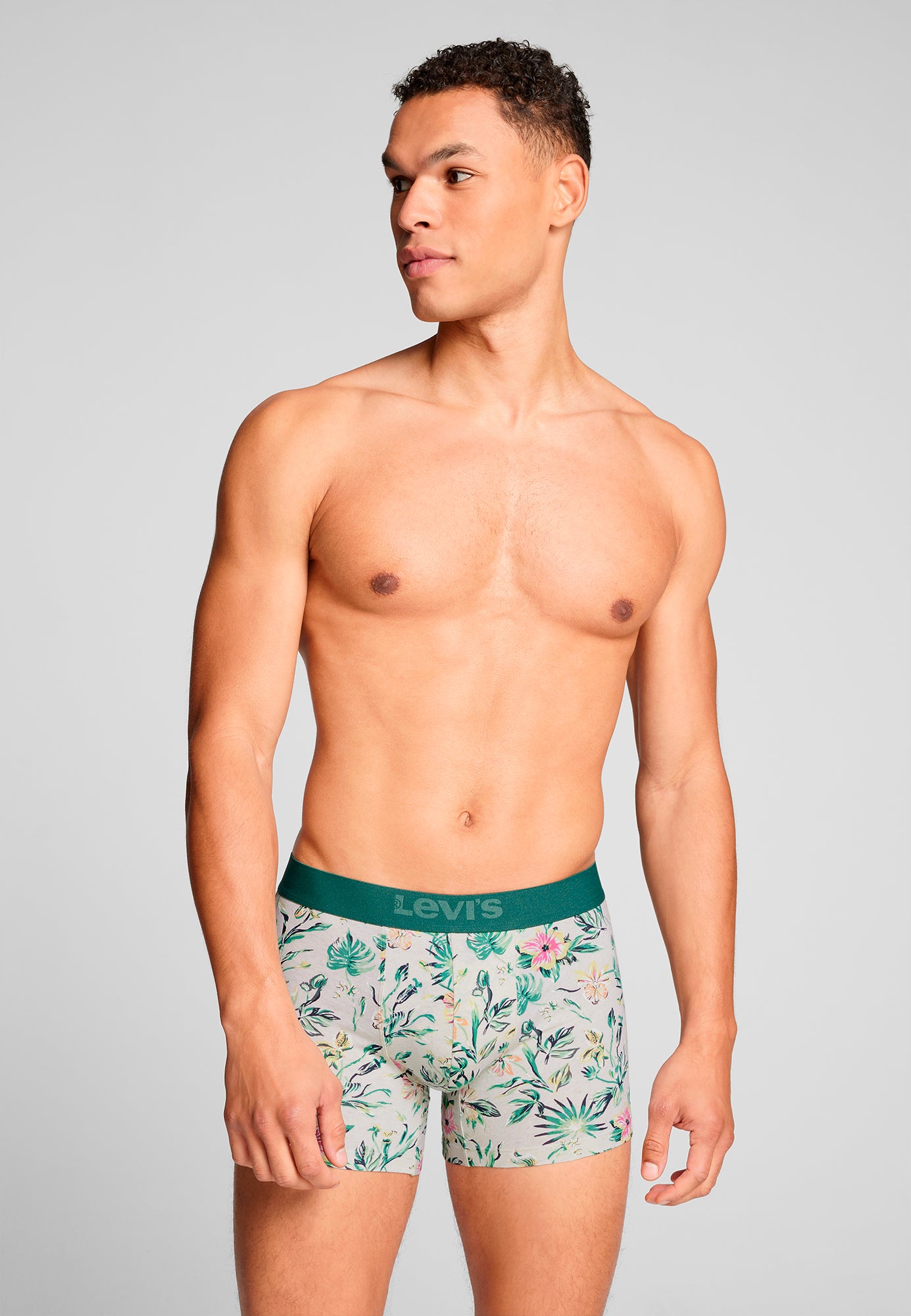 Levi's 2 pack Flower AOP Boxer Briefs - Marshmellow/Green