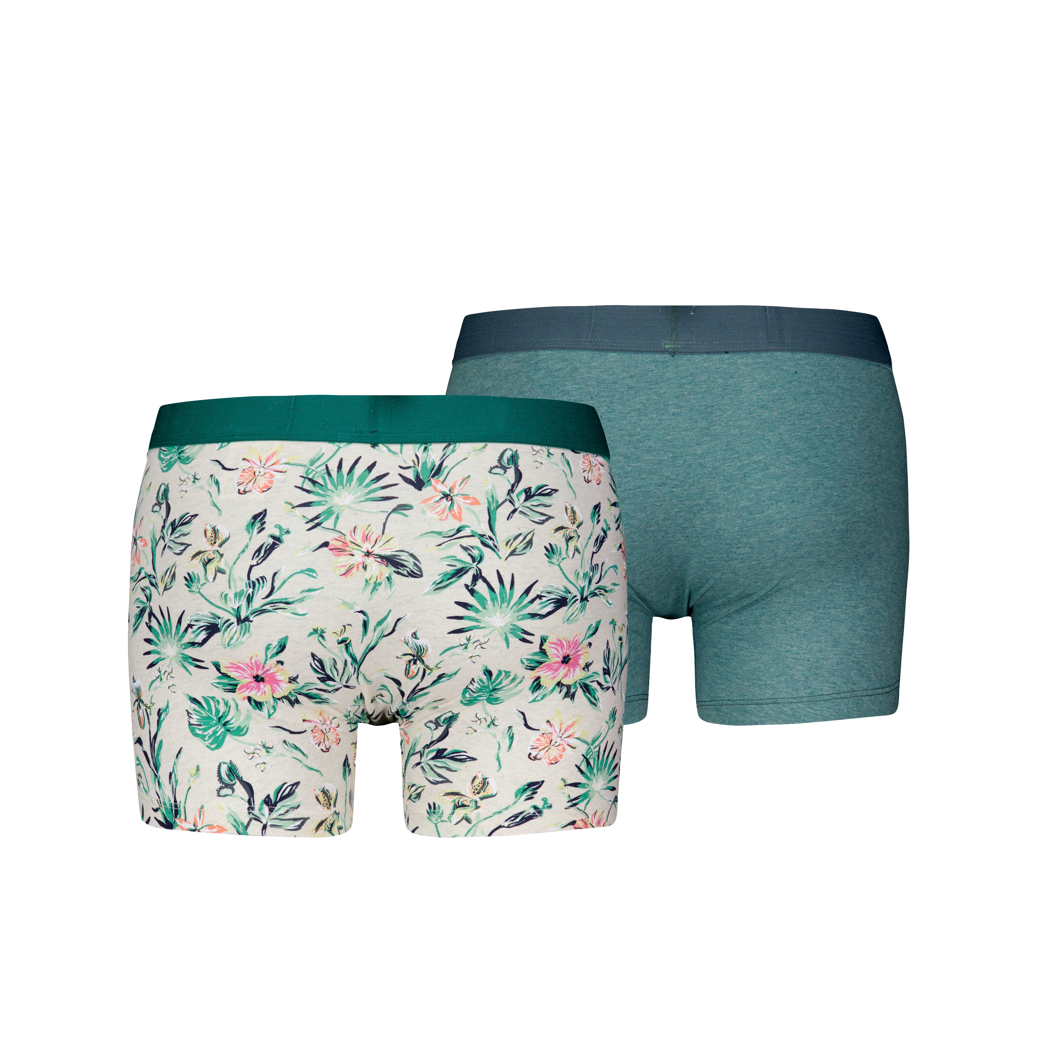 Levi's 2 pack Flower AOP Boxer Briefs - Marshmellow/Green