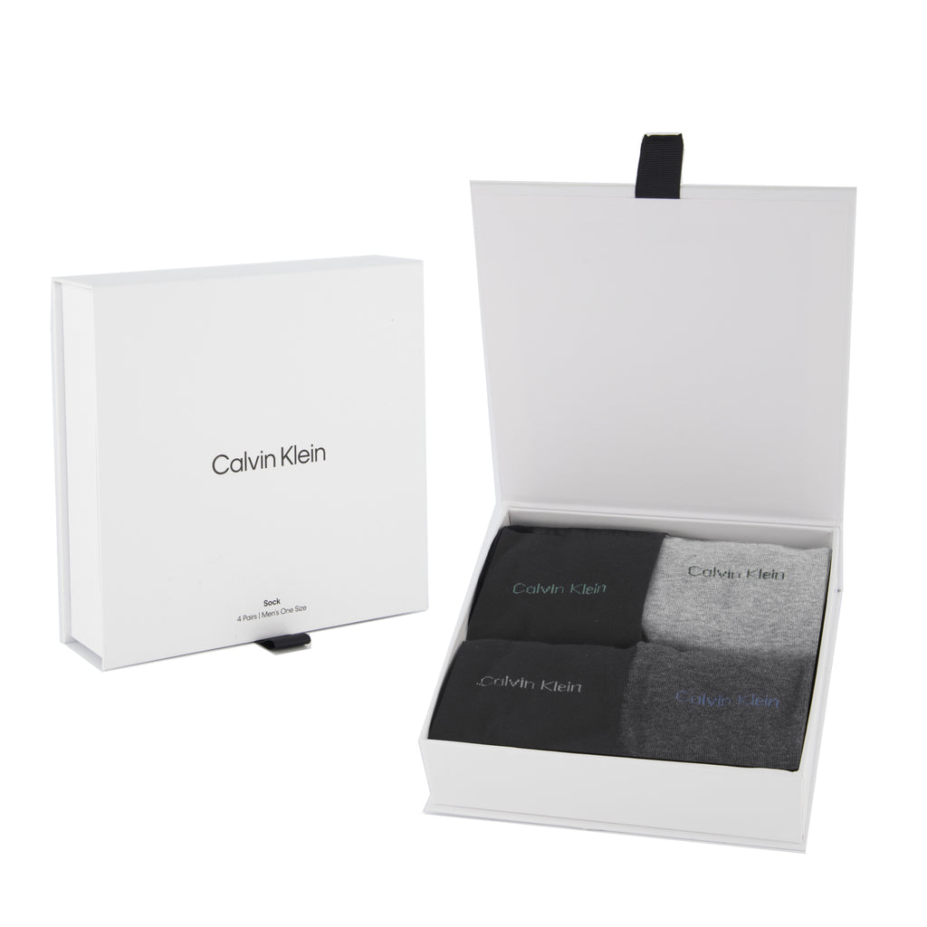 Calvin Klein 4 Pack Crew Socks Gift Set - Grey Combo