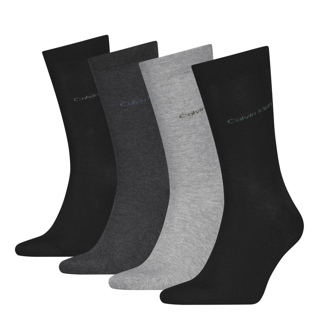 Calvin Klein 4 Pack Crew Socks Gift Set - Grey Combo