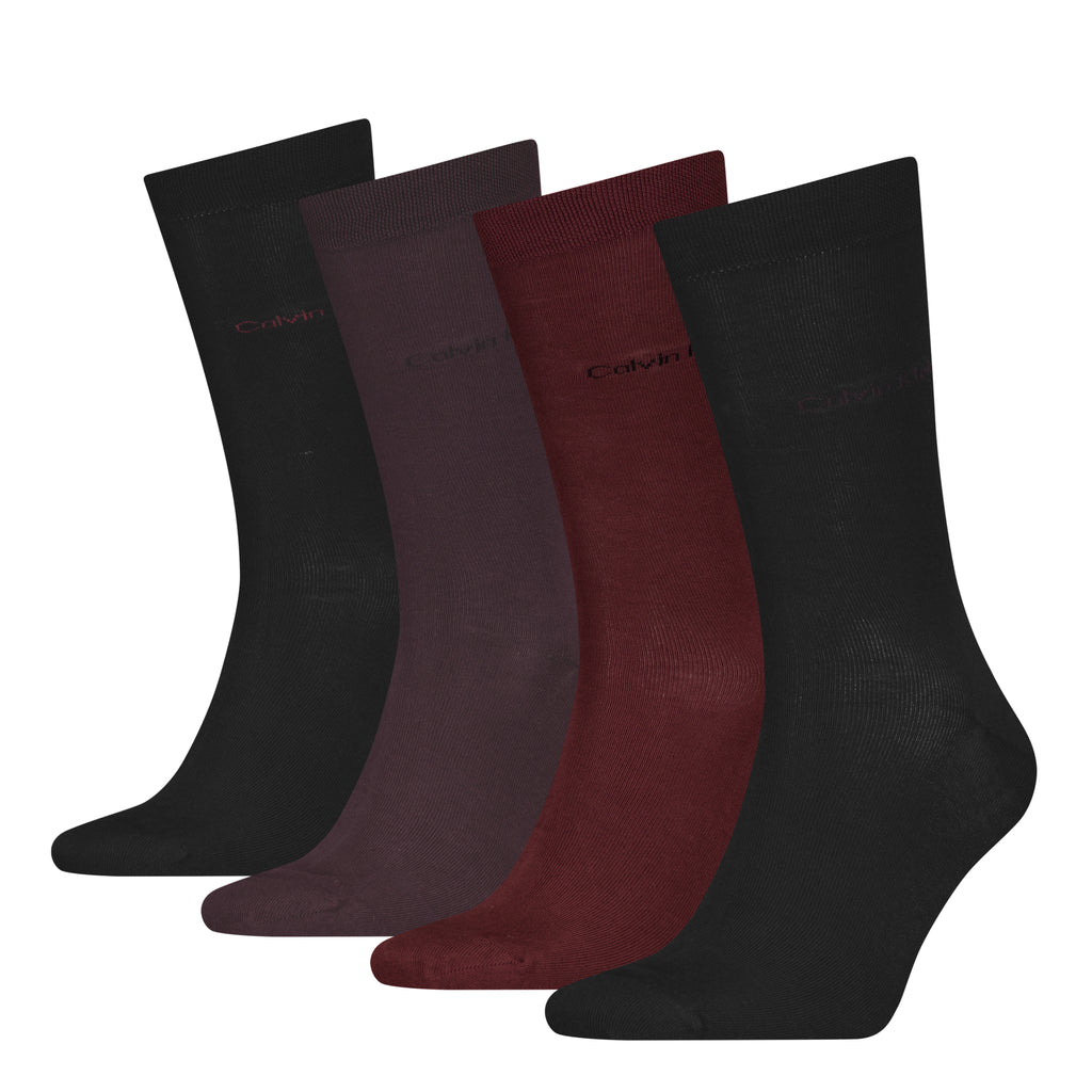 Calvin Klein 4 Pack Crew Socks Gift Set - Red Combo