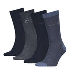 Calvin Klein 4 Pack Logo Crew Socks Gift Set - Blue Combo