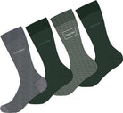 Calvin Klein 4 Pack Logo Crew Socks Gift Set - Green / Grey