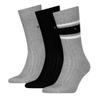 Tommy Hilfiger Men 3 Pack Gift Box Boot Socks - Grey Melange