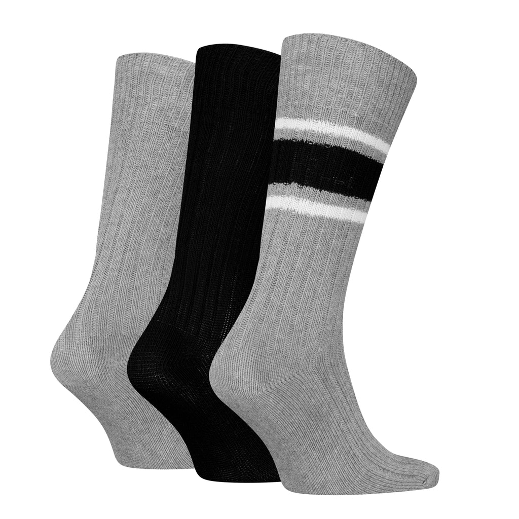 Tommy Hilfiger Men 3 Pack Gift Box Boot Socks - Grey Melange