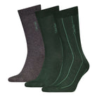 Calvin Klein 3 Pack Stripe Crew Socks Gift Box - Forest Green