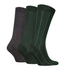 Calvin Klein 3 Pack Stripe Crew Socks Gift Box - Forest Green