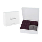 Calvin Klein 3 Pack Stripe Crew Socks Gift Box - Purple/Grey Melange