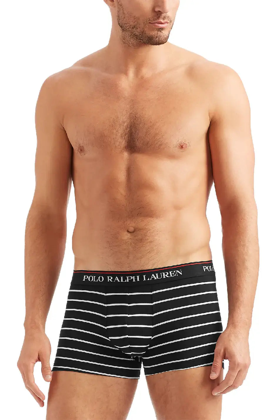 Polo Ralph Lauren Classic Cotton Stretch Boxer Trunks 3-Pack -Black/AOP/Stripes