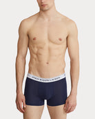 Polo Ralph Lauren Classic Cotton Stretch Boxer Trunks 3-Pack - Navy / White