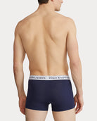 Polo Ralph Lauren Classic Cotton Stretch Boxer Trunks 3-Pack - Navy / White