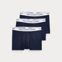 Polo Ralph Lauren Classic Cotton Stretch Boxer Trunks 3-Pack - Navy / White