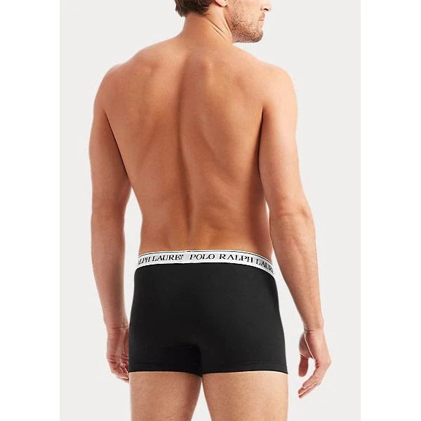 Polo Ralph Lauren 3 pack Boxer Trunks - Black with White Waistband