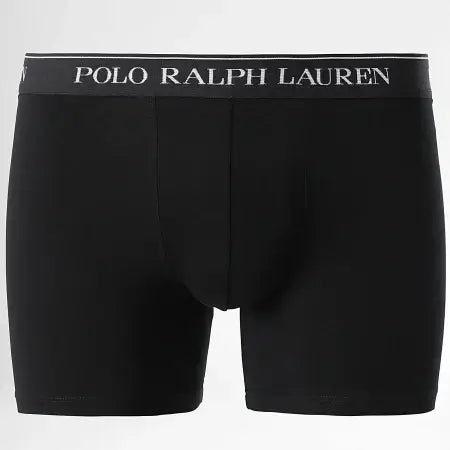 Polo Ralph Lauren Three-Pack Stretch Cotton Boxer Briefs - Orange / Green / Black