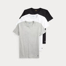 Polo Ralph Lauren Crewneck 3 Pack T-Shirts - Black / White Grey